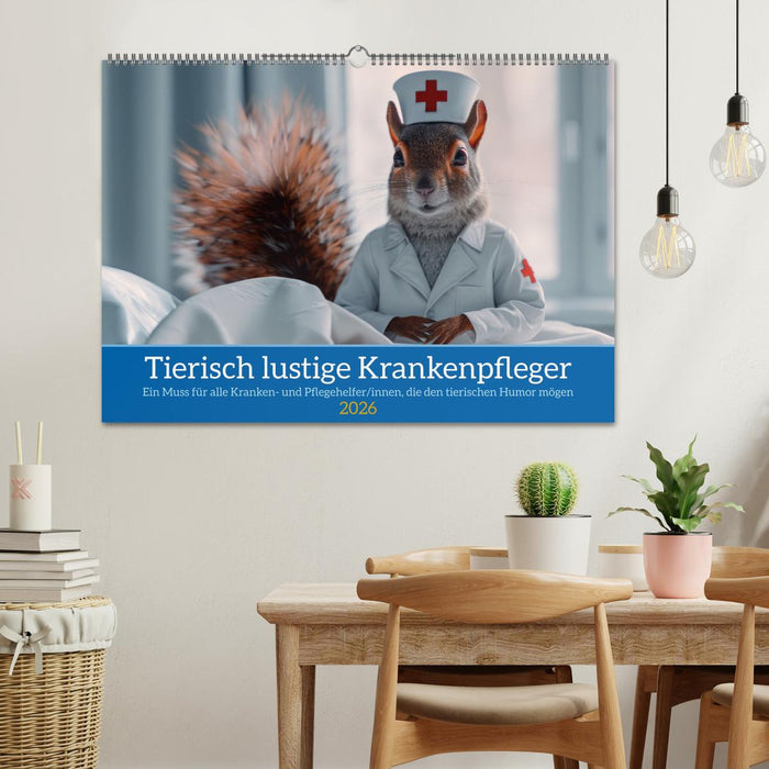 Tierisch lustige Krankenpfleger (CALVENDO Wandkalender 2026)