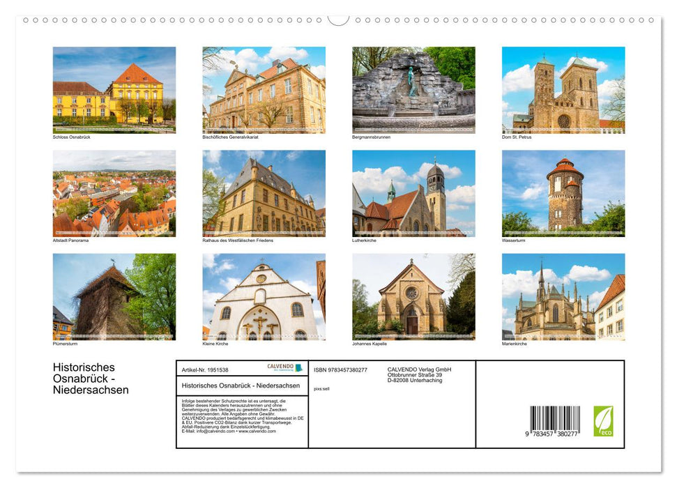 Historisches Osnabrück - Niedersachsen (CALVENDO Premium Wandkalender 2026)