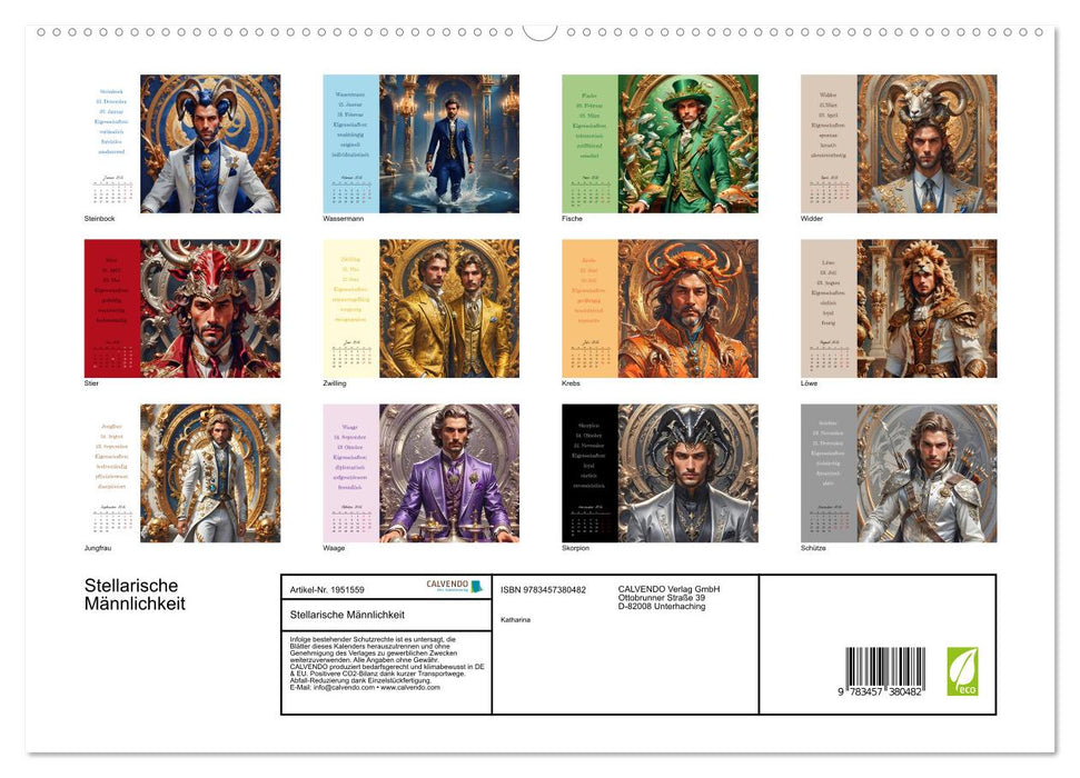 Stellarische Männlichkeit (CALVENDO Premium Wandkalender 2026)