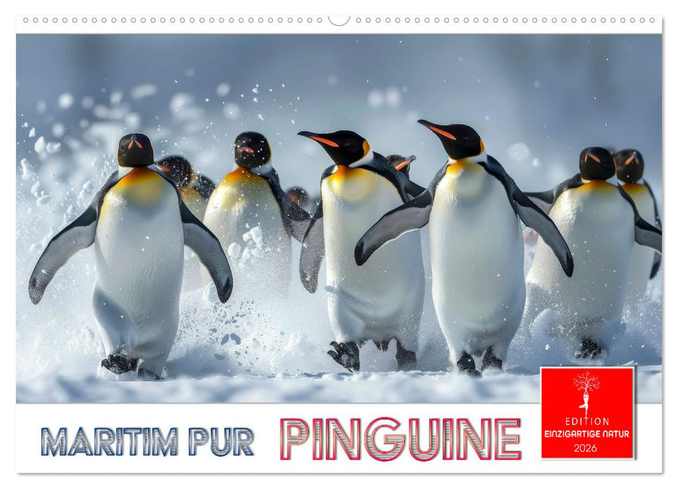 Maritim pur - Pinguine (CALVENDO Wandkalender 2026)
