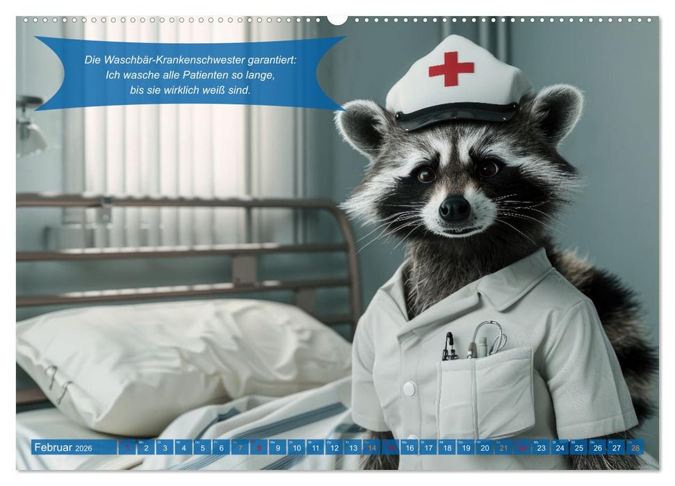 Tierisch lustige Krankenpfleger (CALVENDO Premium Wandkalender 2026)