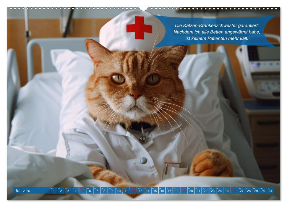 Tierisch lustige Krankenpfleger (CALVENDO Premium Wandkalender 2026)