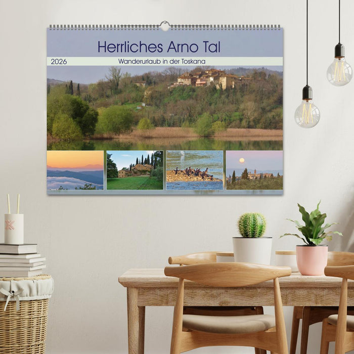 Herrliches Arno Tal - Wanderurlaub in der Toskana (CALVENDO Wandkalender 2026)
