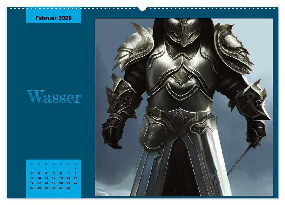 Krieger der Elemente (CALVENDO Premium Wandkalender 2026)