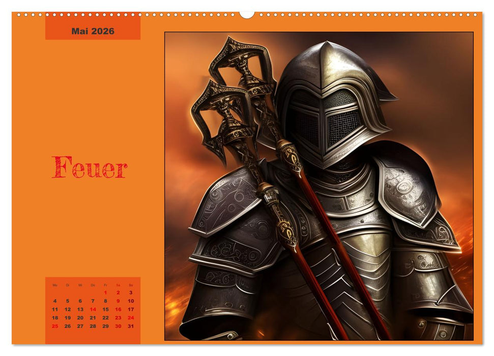 Krieger der Elemente (CALVENDO Premium Wandkalender 2026)