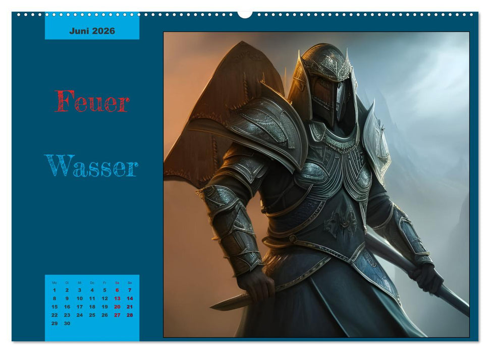 Krieger der Elemente (CALVENDO Premium Wandkalender 2026)