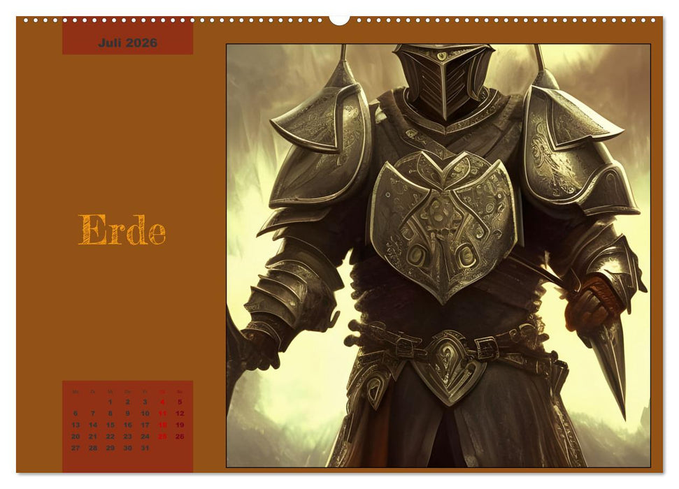 Krieger der Elemente (CALVENDO Premium Wandkalender 2026)