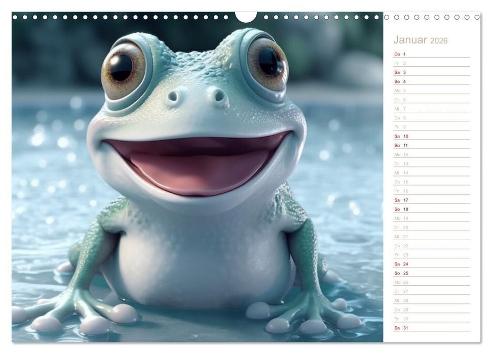 Lachende Frösche (CALVENDO Wandkalender 2026)