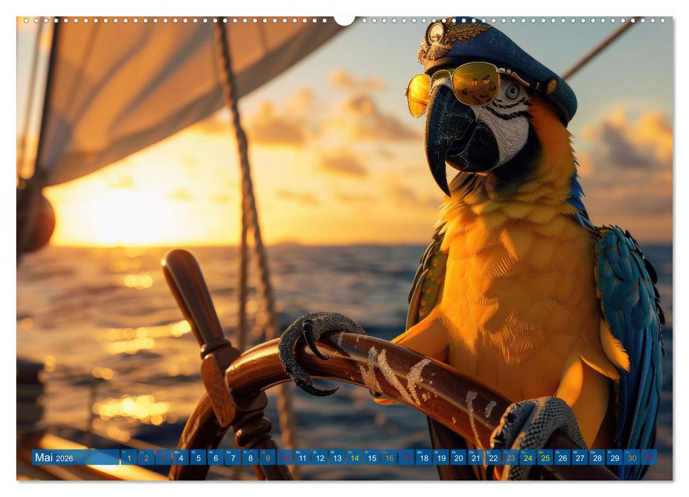 Der tierisch Skipper-Kalender (CALVENDO Premium Wandkalender 2026)