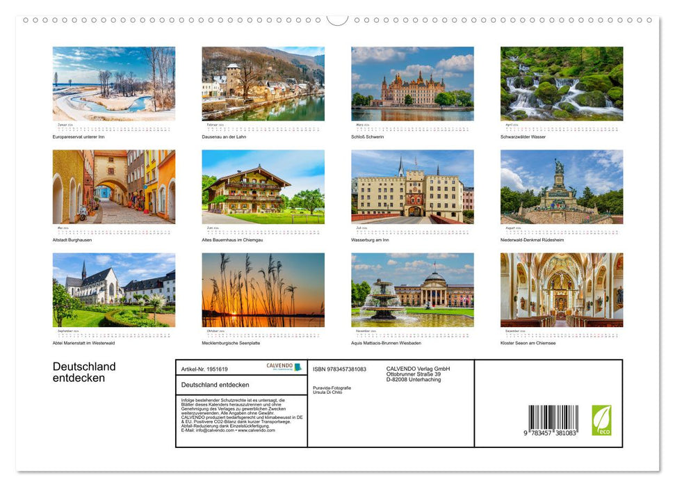 Deutschland entdecken (CALVENDO Premium Wandkalender 2026)