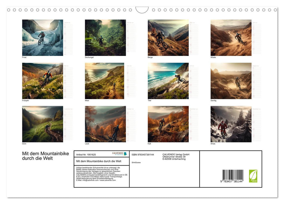 Mit dem Mountainbike durch die Welt (CALVENDO Wandkalender 2026)