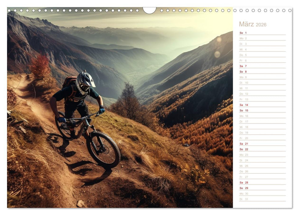 Mit dem Mountainbike durch die Welt (CALVENDO Wandkalender 2026)