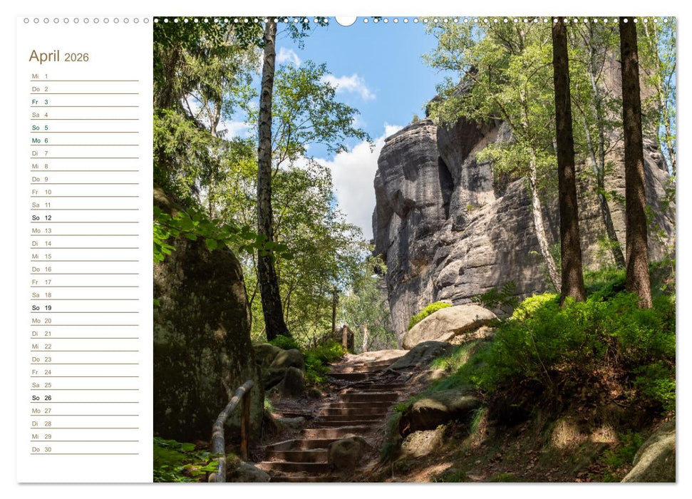 Frienstein Perspektiven - Elbsandstein (CALVENDO Premium Wandkalender 2026)