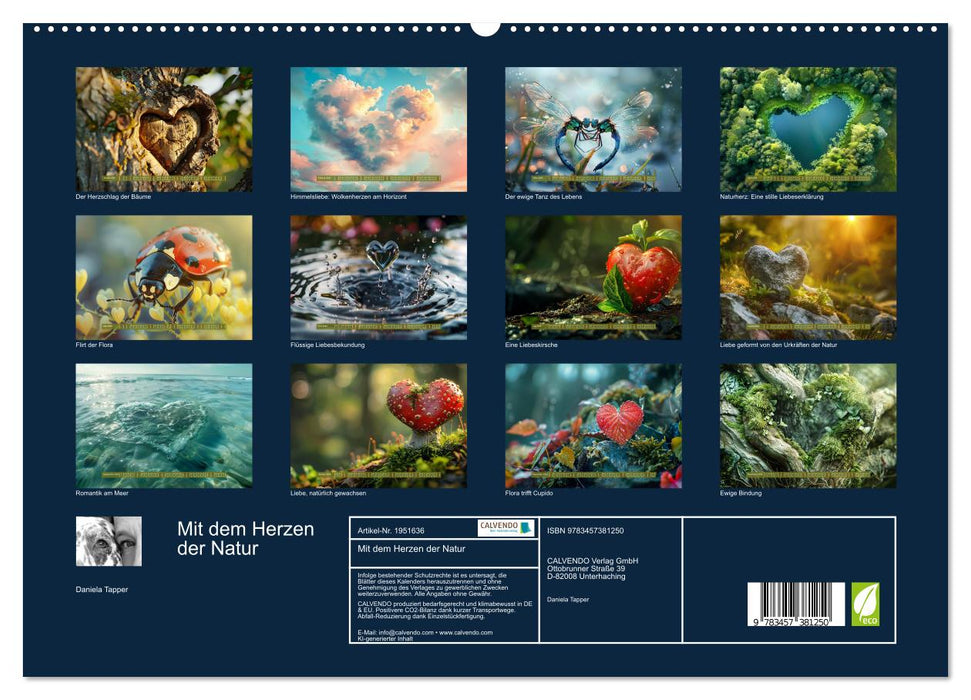 Mit dem Herzen der Natur (CALVENDO Premium Wandkalender 2026)