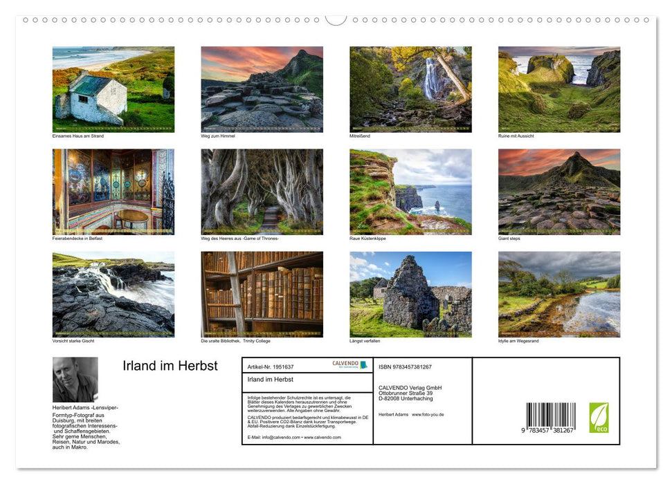 Irland im Herbst (CALVENDO Premium Wandkalender 2026)
