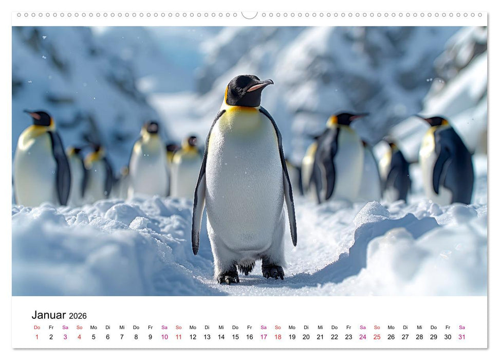 Maritim pur - Pinguine (CALVENDO Premium Wandkalender 2026)