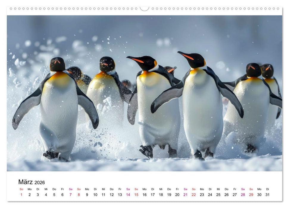 Maritim pur - Pinguine (CALVENDO Premium Wandkalender 2026)