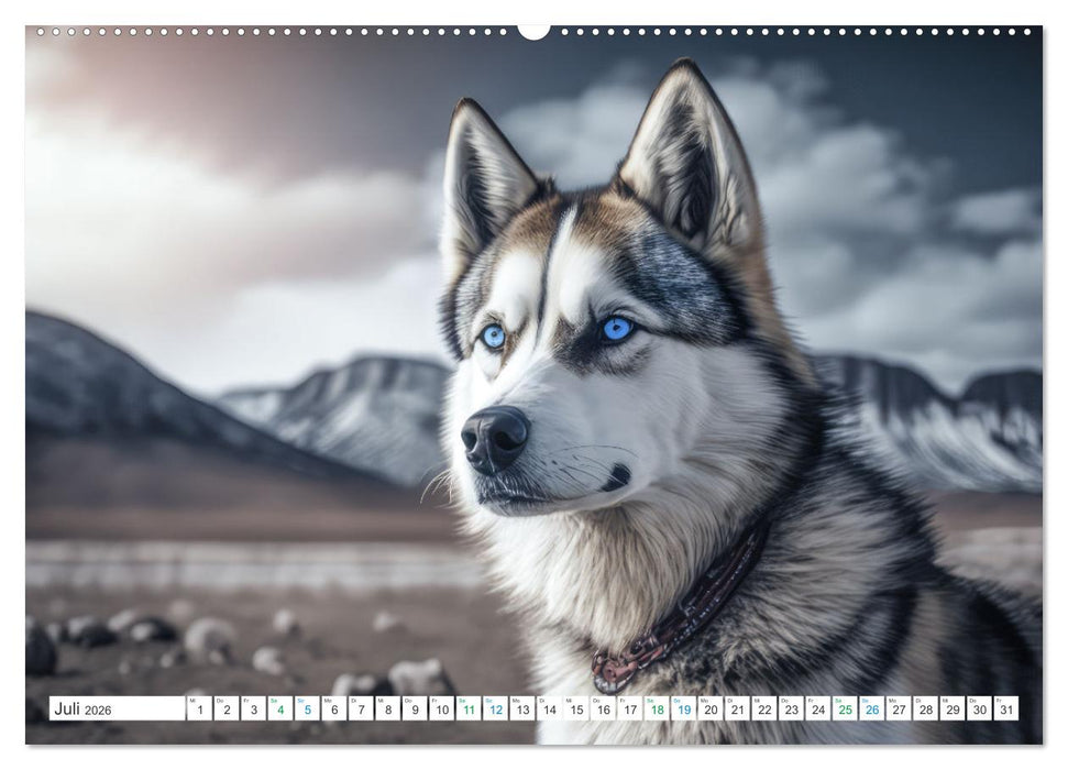 Husky Faszination (CALVENDO Premium Wandkalender 2026)