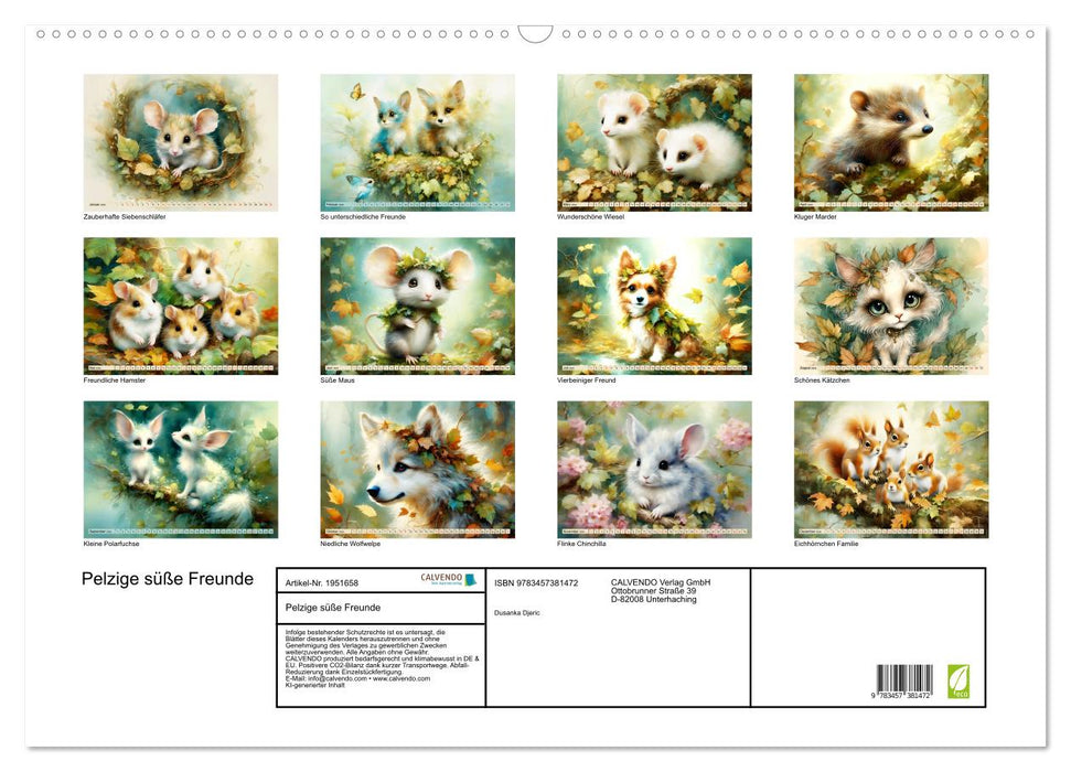 Pelzige süße Freunde (CALVENDO Wandkalender 2026)