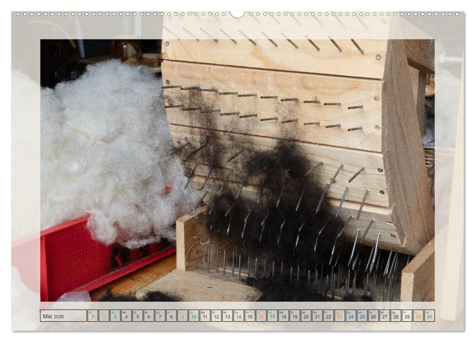 Von der Rohwolle zum Faden (CALVENDO Wandkalender 2026)