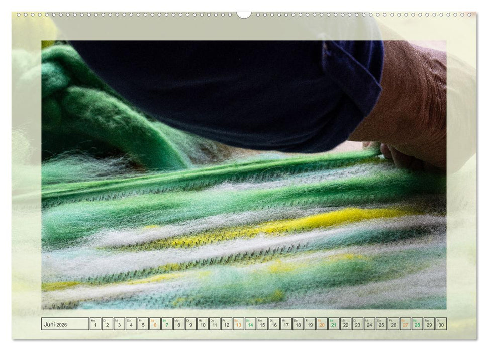 Von der Rohwolle zum Faden (CALVENDO Wandkalender 2026)