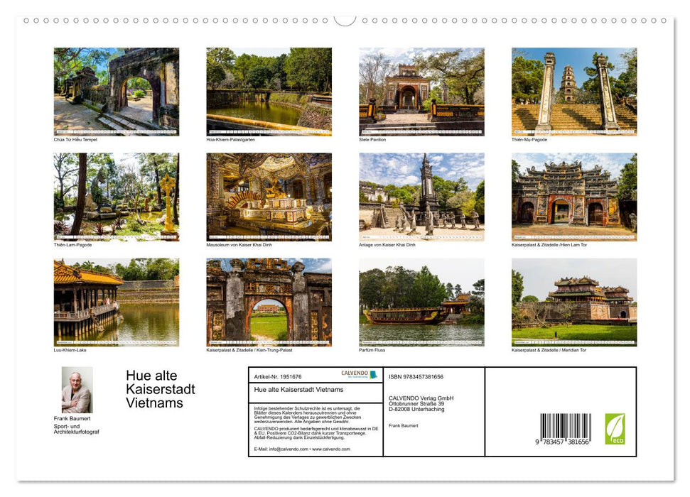 Hue alte Kaiserstadt Vietnams (CALVENDO Premium Wandkalender 2026)