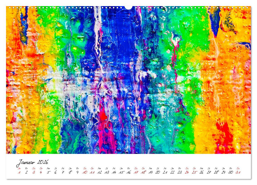 Abstrakte Regenbogen (CALVENDO Premium Wandkalender 2026)