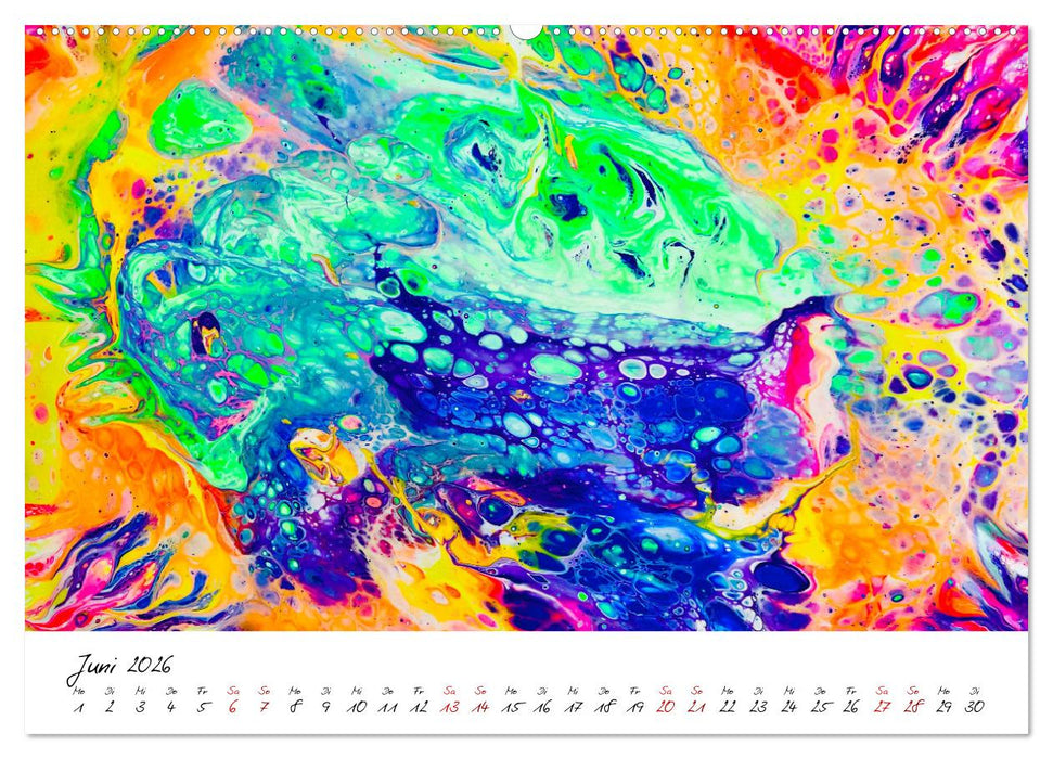 Abstrakte Regenbogen (CALVENDO Premium Wandkalender 2026)
