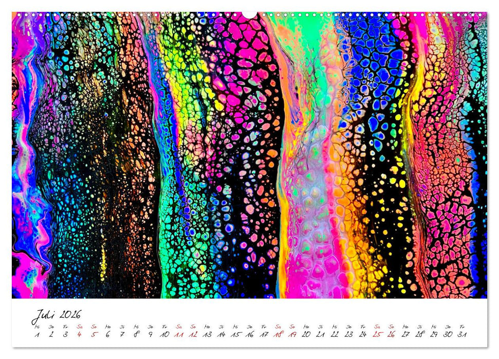 Abstrakte Regenbogen (CALVENDO Premium Wandkalender 2026)