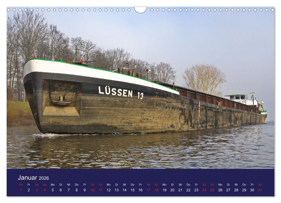 Binnenschiffe im Norden (CALVENDO Wandkalender 2026)