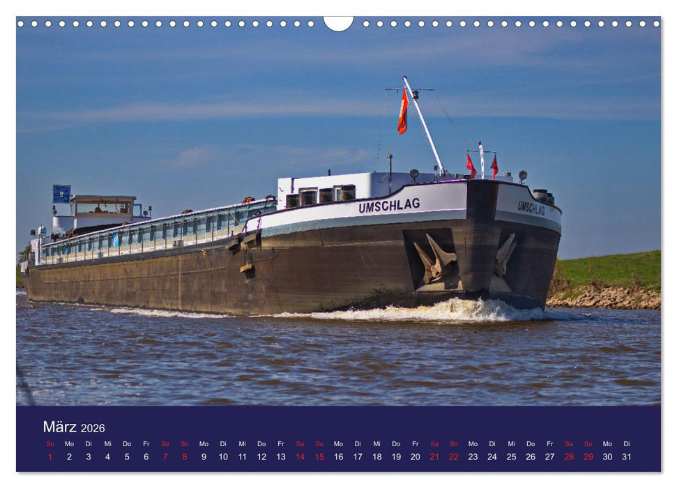 Binnenschiffe im Norden (CALVENDO Wandkalender 2026)
