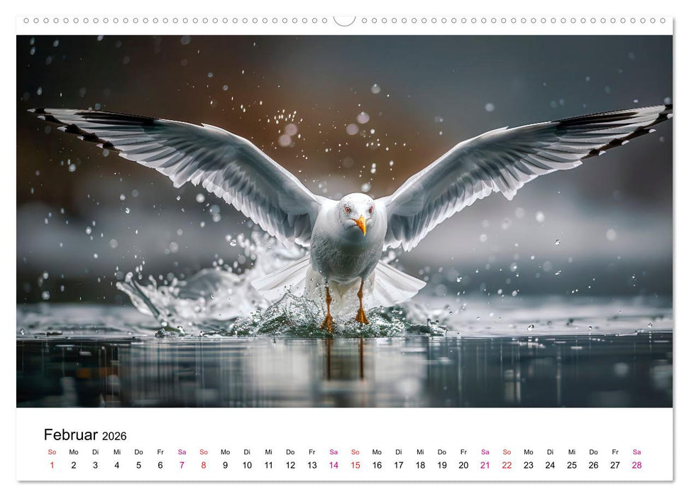 Maritim pur - Möwen (CALVENDO Premium Wandkalender 2026)