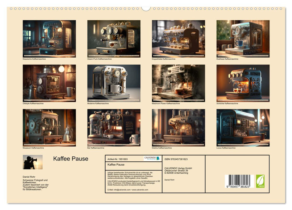 Kaffee Pause (CALVENDO Premium Wandkalender 2026)