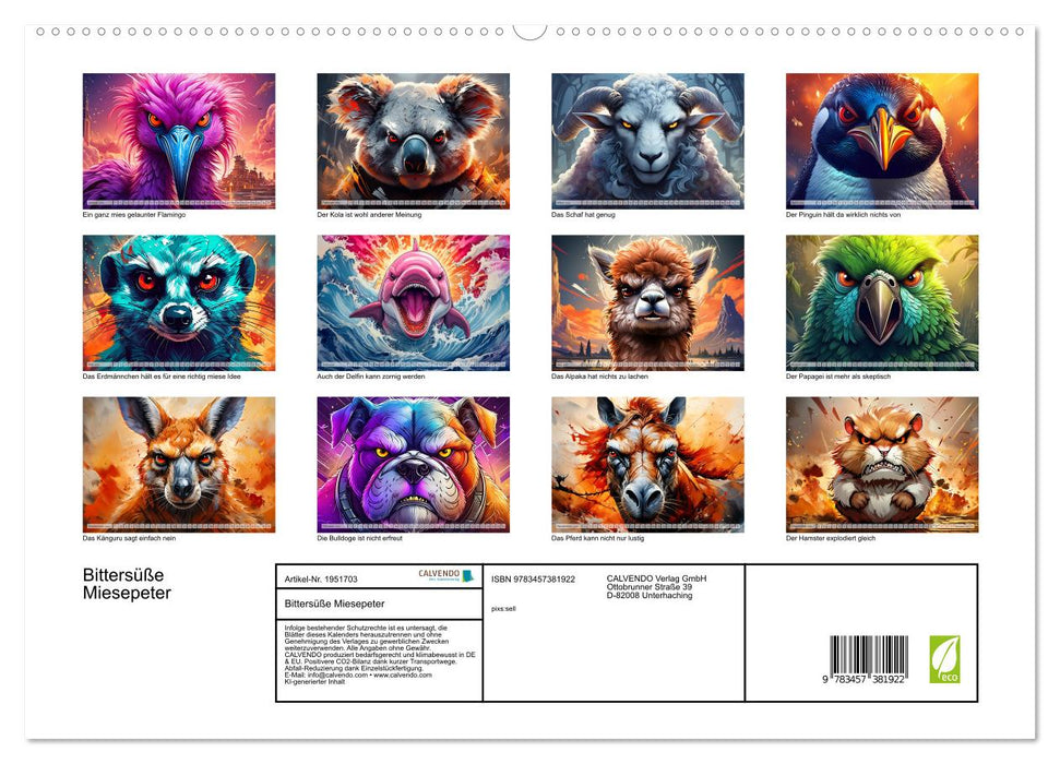 Bittersüße Miesepeter (CALVENDO Premium Wandkalender 2026)