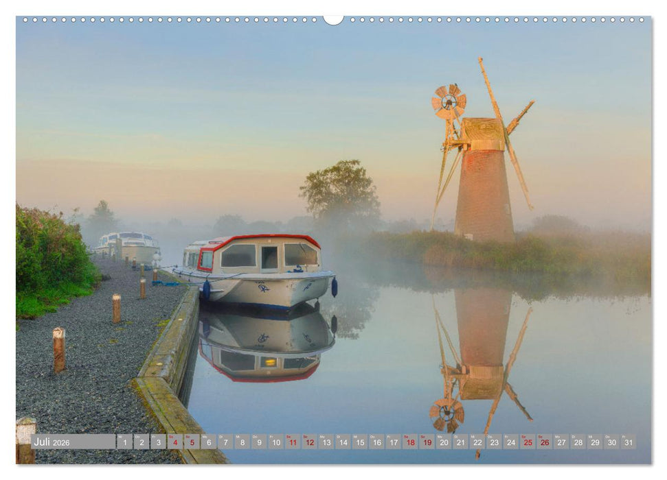 Norfolk - Ostengland: Von der Nordseeküste durch das Marschland (CALVENDO Premium Wandkalender 2026)
