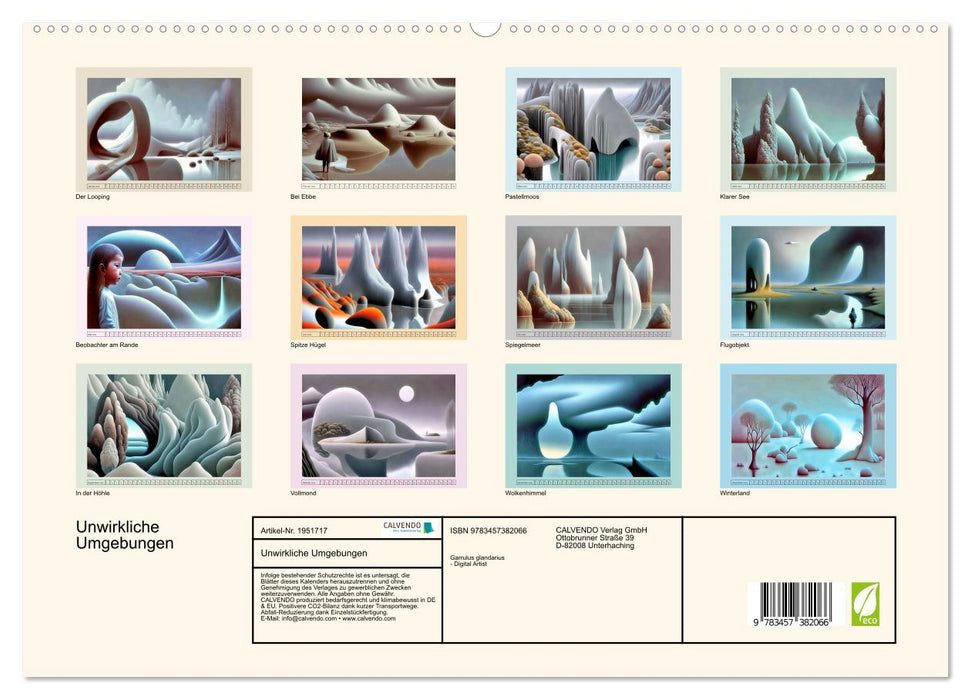 Unwirkliche Umgebungen (CALVENDO Premium Wandkalender 2026)