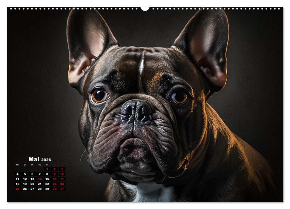 Hunde Porträts (CALVENDO Premium Wandkalender 2026)