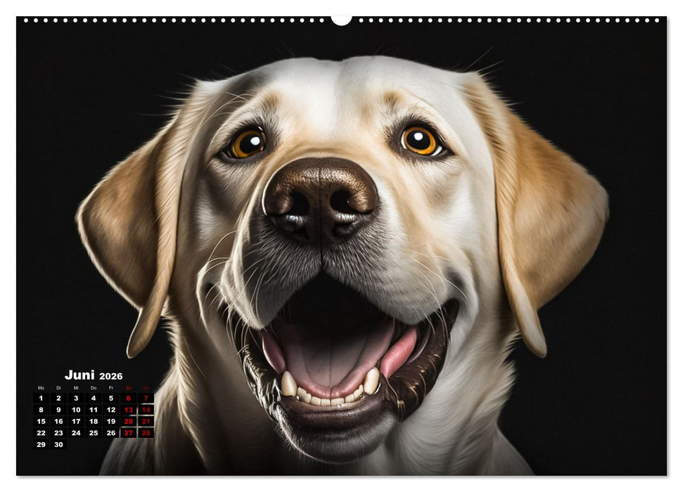 Hunde Porträts (CALVENDO Premium Wandkalender 2026)