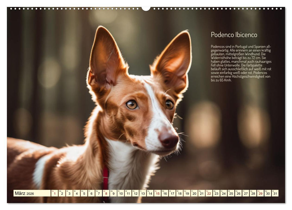 Windhunde im Portrait (CALVENDO Wandkalender 2026)