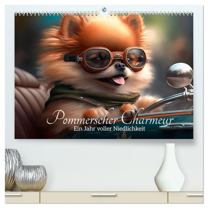 Pommerscher Charmeur Ein Jahr voller Niedlichkeit (CALVENDO Premium Wandkalender 2026)