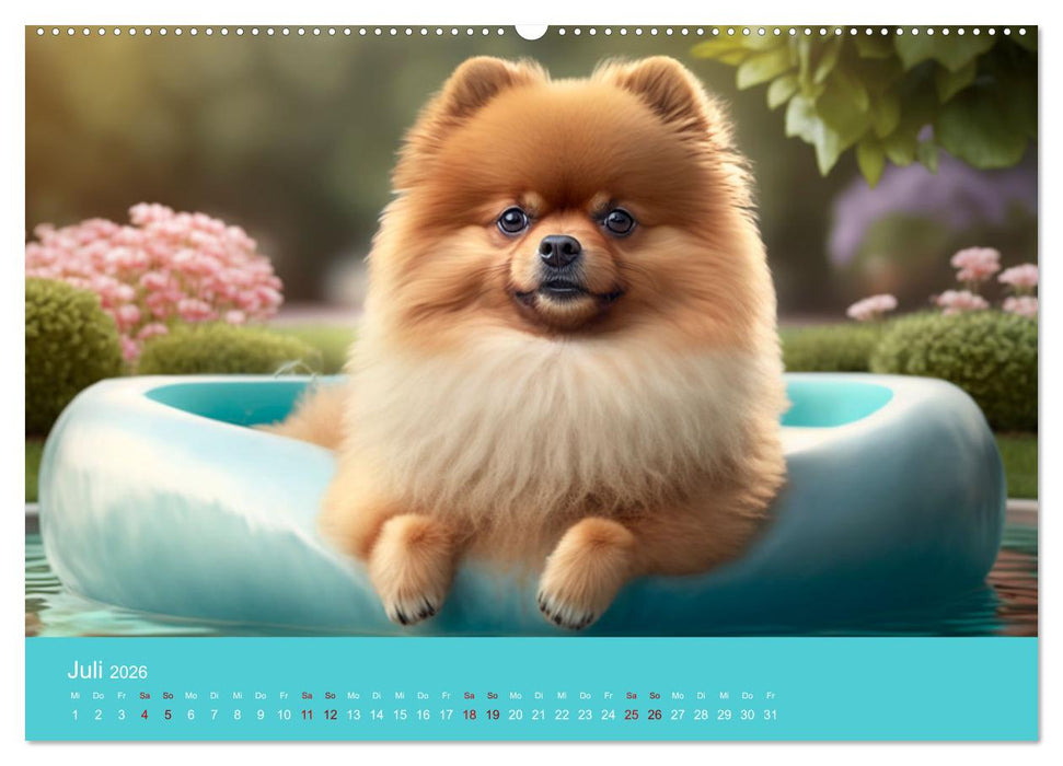 Pommerscher Charmeur Ein Jahr voller Niedlichkeit (CALVENDO Premium Wandkalender 2026)