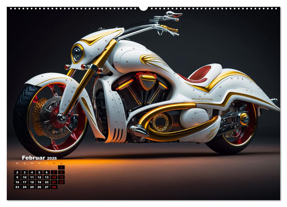 Motorrad illusionen (CALVENDO Premium Wandkalender 2026)