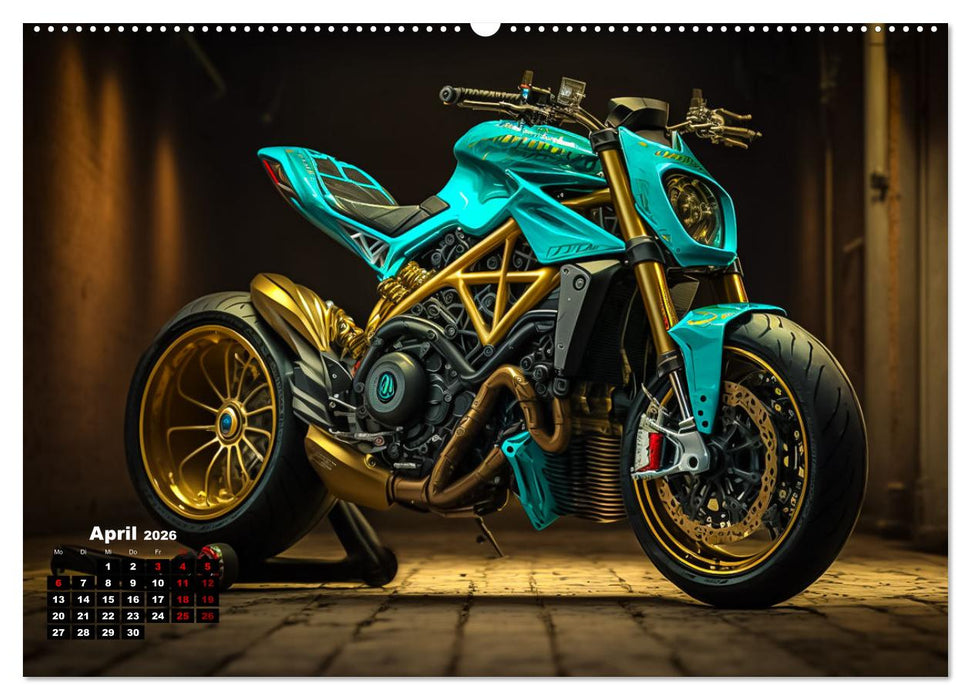 Motorrad illusionen (CALVENDO Premium Wandkalender 2026)
