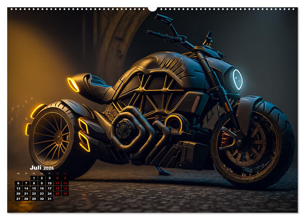 Motorrad illusionen (CALVENDO Premium Wandkalender 2026)