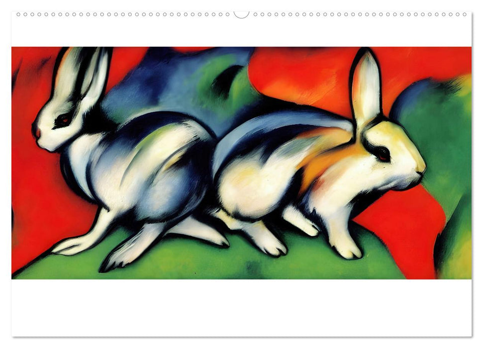 Bauernhoftiere, expressionistisch bunt (CALVENDO Premium Wandkalender 2026)