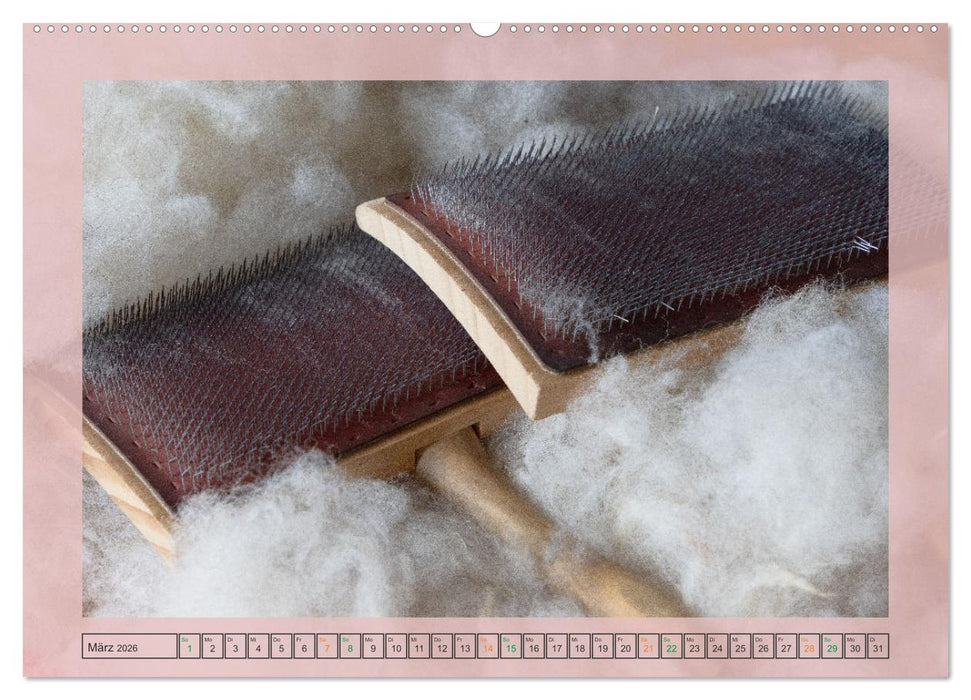 Von der Rohwolle zum Faden (CALVENDO Premium Wandkalender 2026)