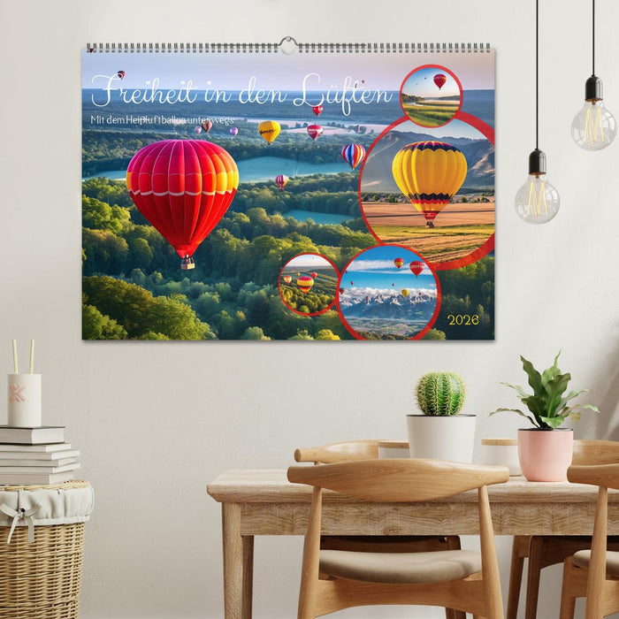 Freiheit in den Lüften . Mit dem Heißluftballon unterwegs (CALVENDO Wandkalender 2026)