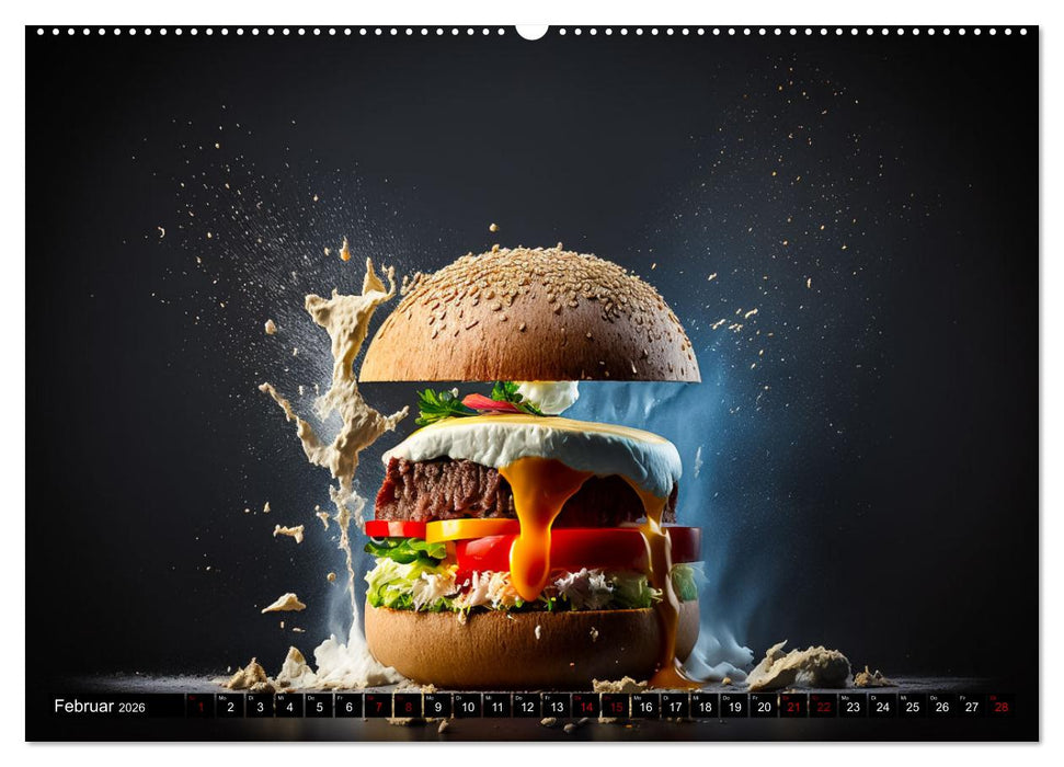 Burgerfood (CALVENDO Premium Wandkalender 2026)