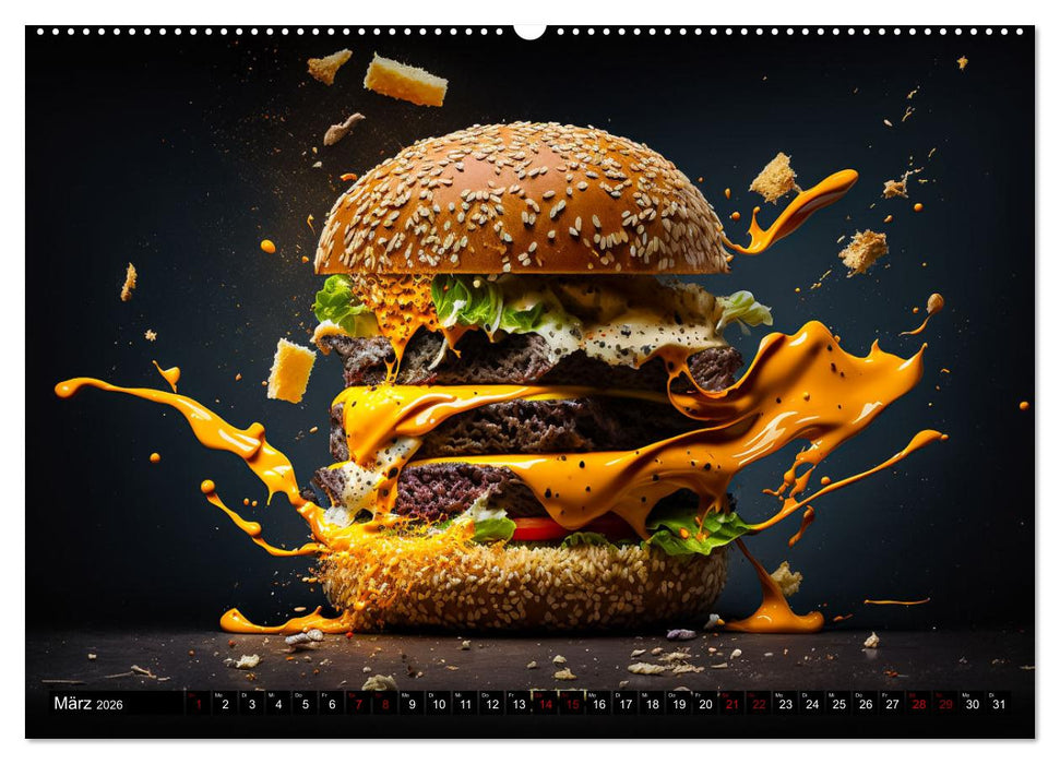 Burgerfood (CALVENDO Premium Wandkalender 2026)