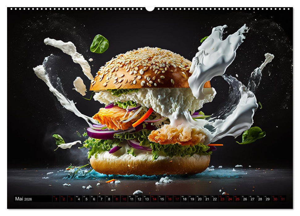 Burgerfood (CALVENDO Premium Wandkalender 2026)